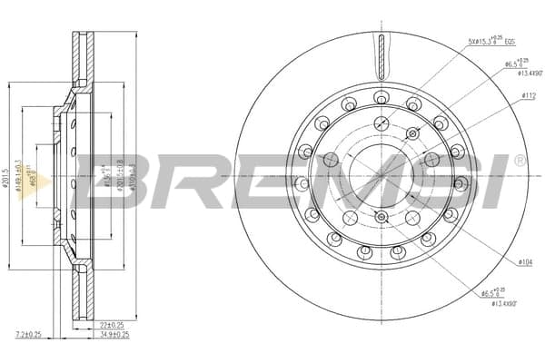 Dischi freno — BREMSI CD7934V