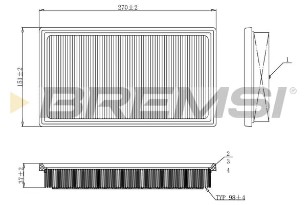 Filtro aria — BREMSI FA1127