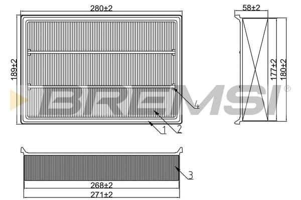 Filtro aria — BREMSI FA1391