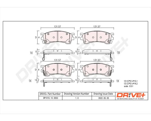 Brake pad set image