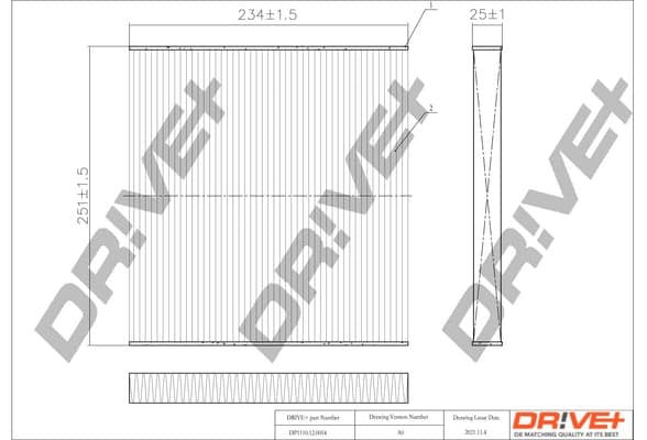 Filtro abitacolo — Dr!ve+ DP1110.12.0054