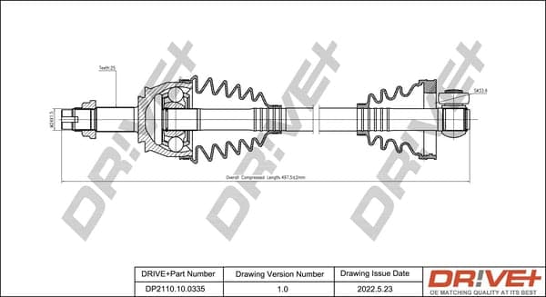 Albero motore/Semiasse — Dr!ve+ DP2110.10.0335