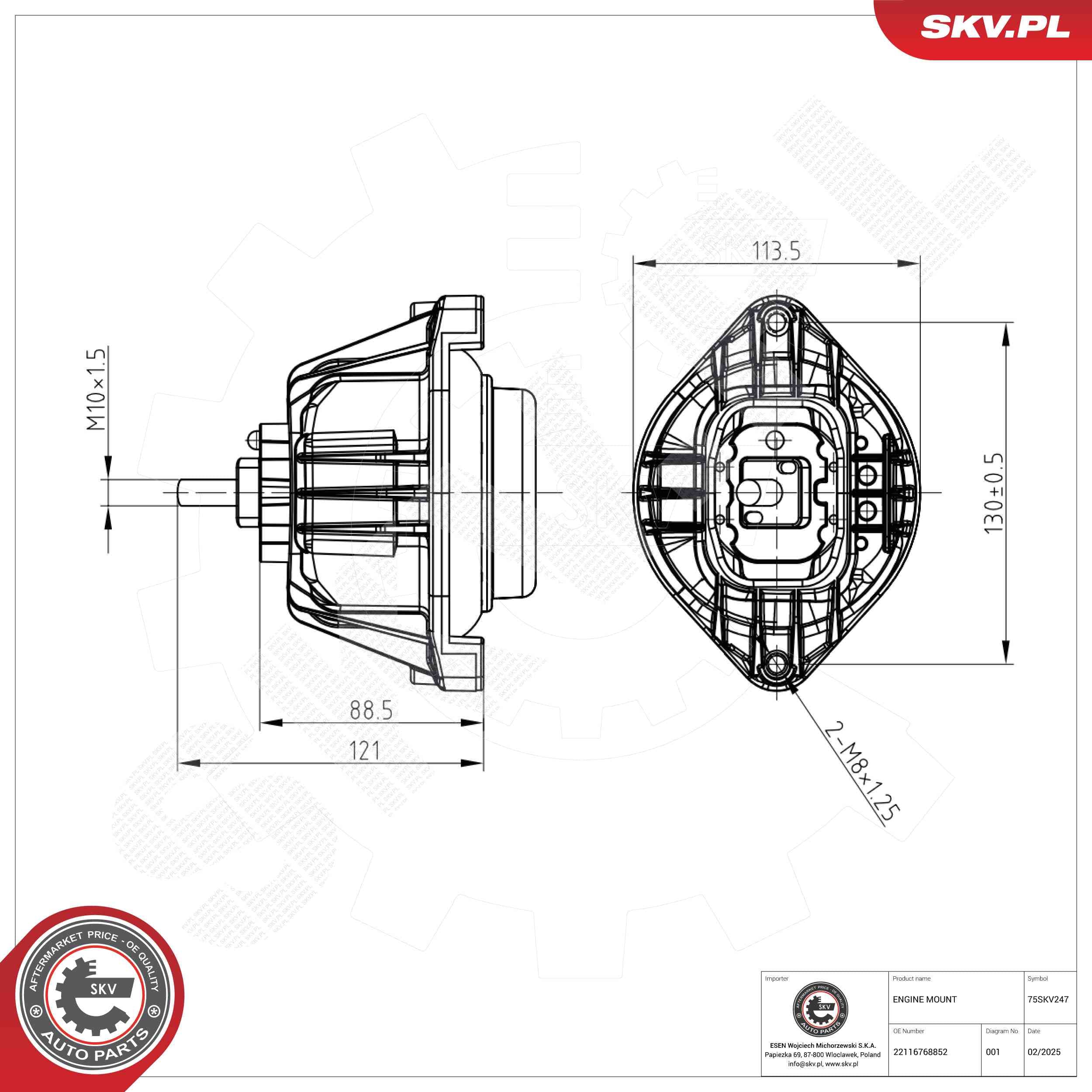 Supporto motore — ESEN SKV 75SKV247