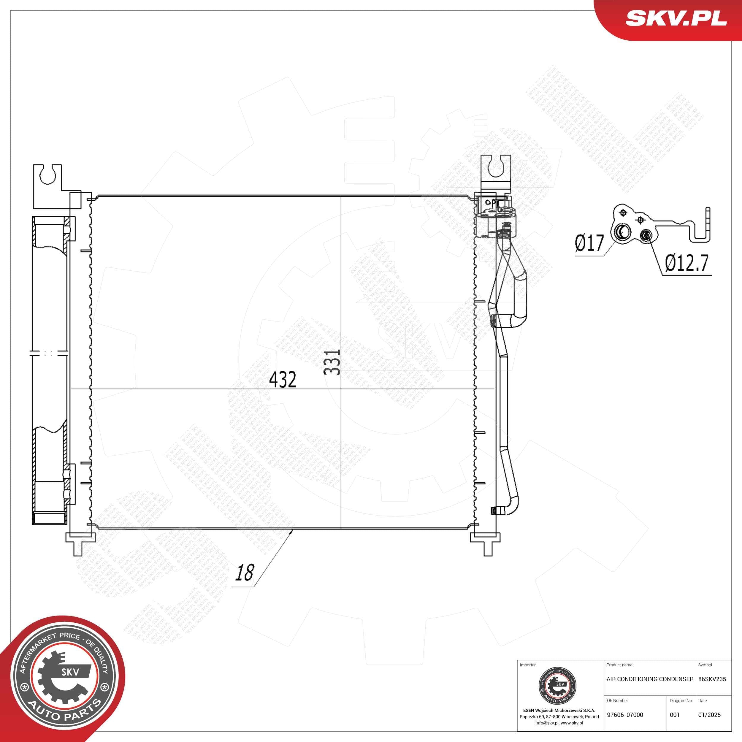Condensatore aria condizionata — ESEN SKV 86SKV235