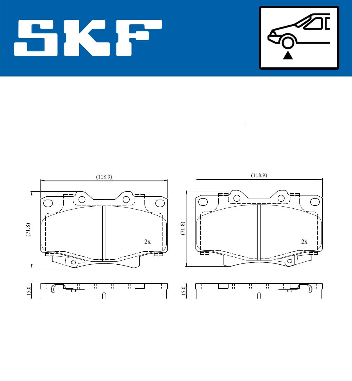 Pastiglie freno — SKF VKBP 80820 A