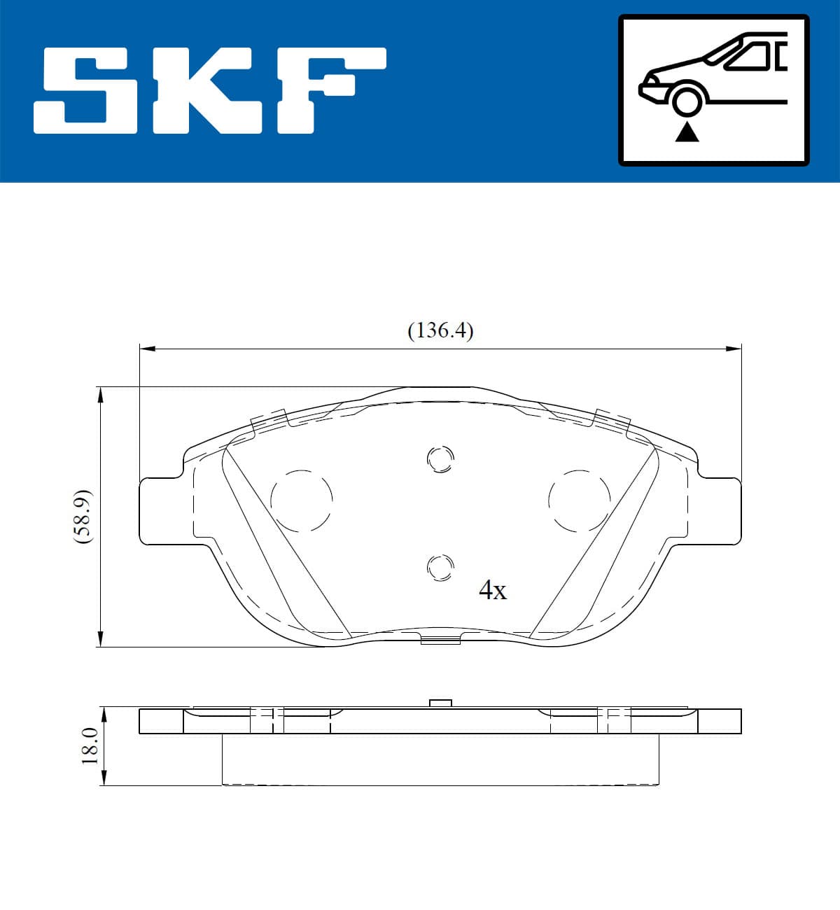 Pastiglie freno — SKF VKBP 80098