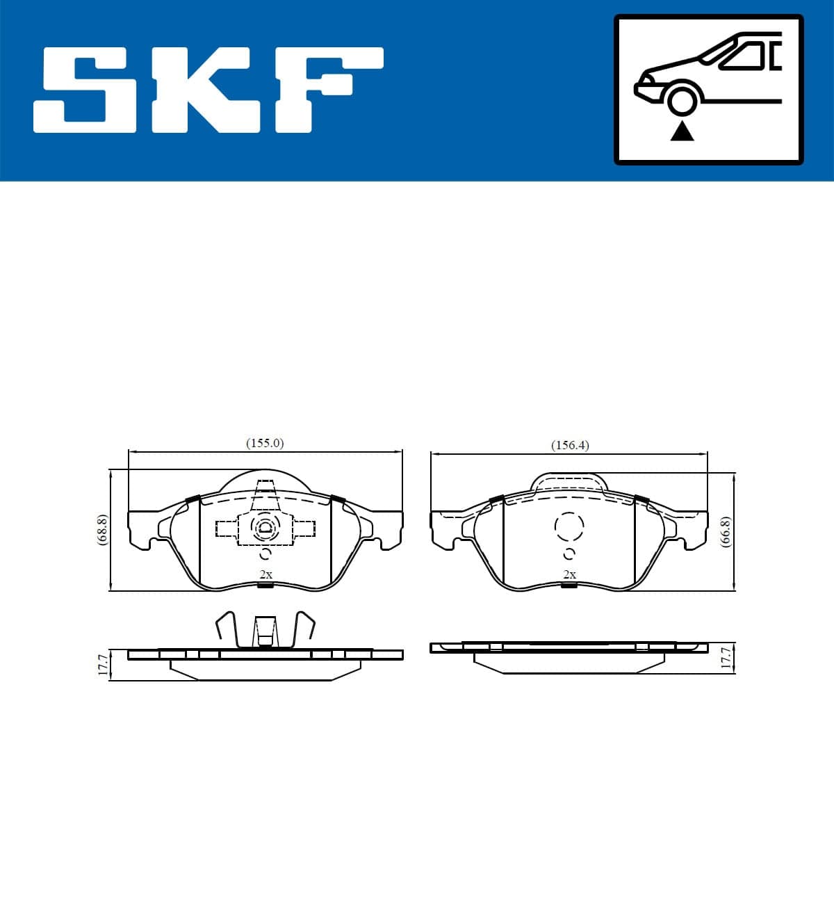 Pastiglie freno — SKF VKBP 80127