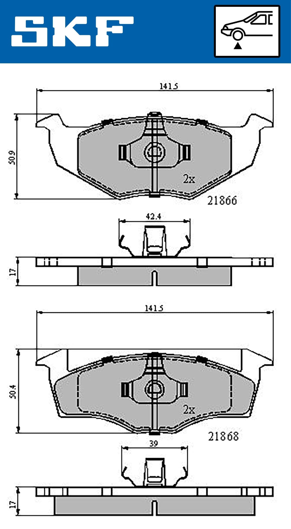 Pastiglie freno — SKF VKBP 80278