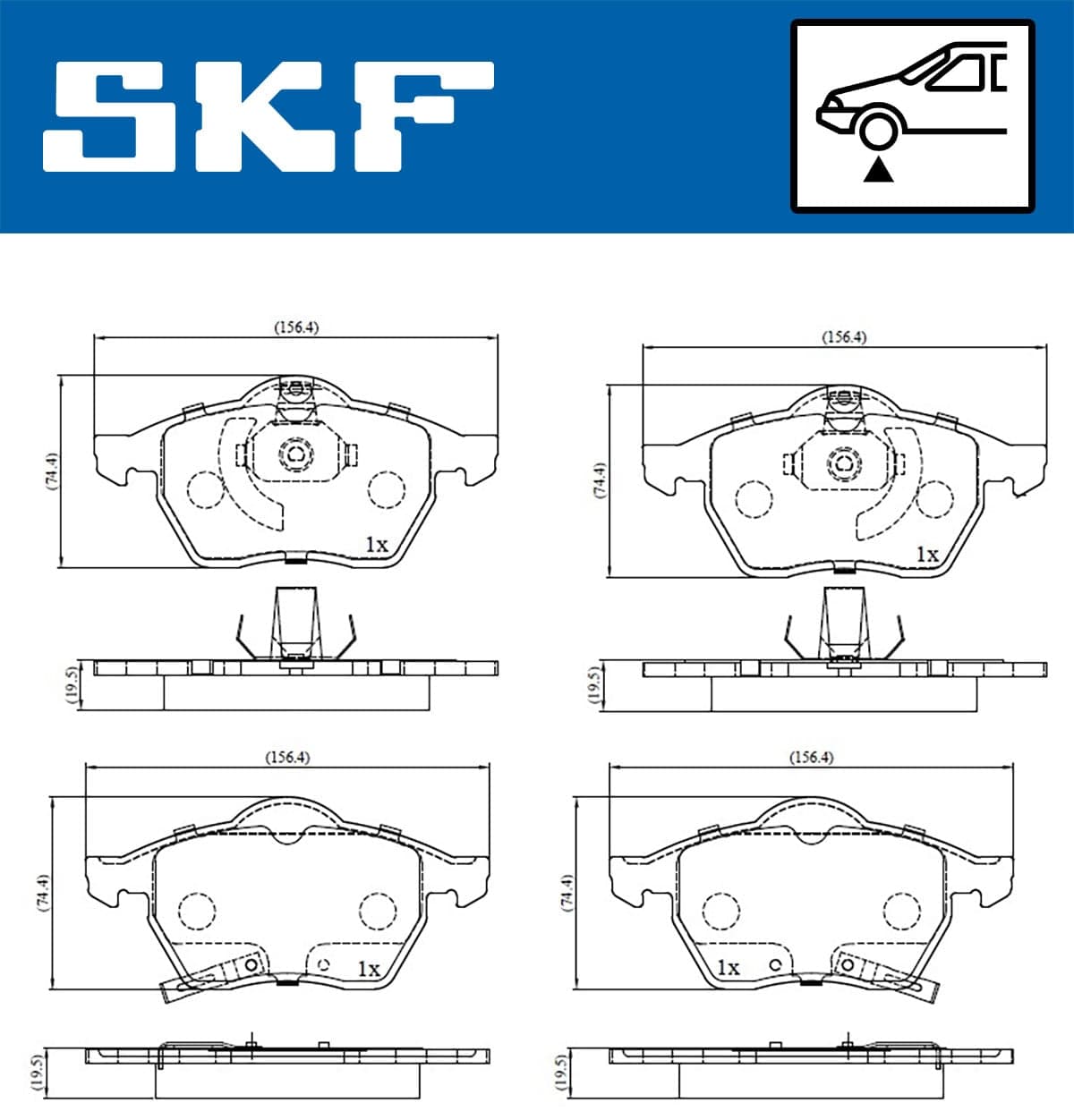 Pastiglie freno — SKF VKBP 80424 A