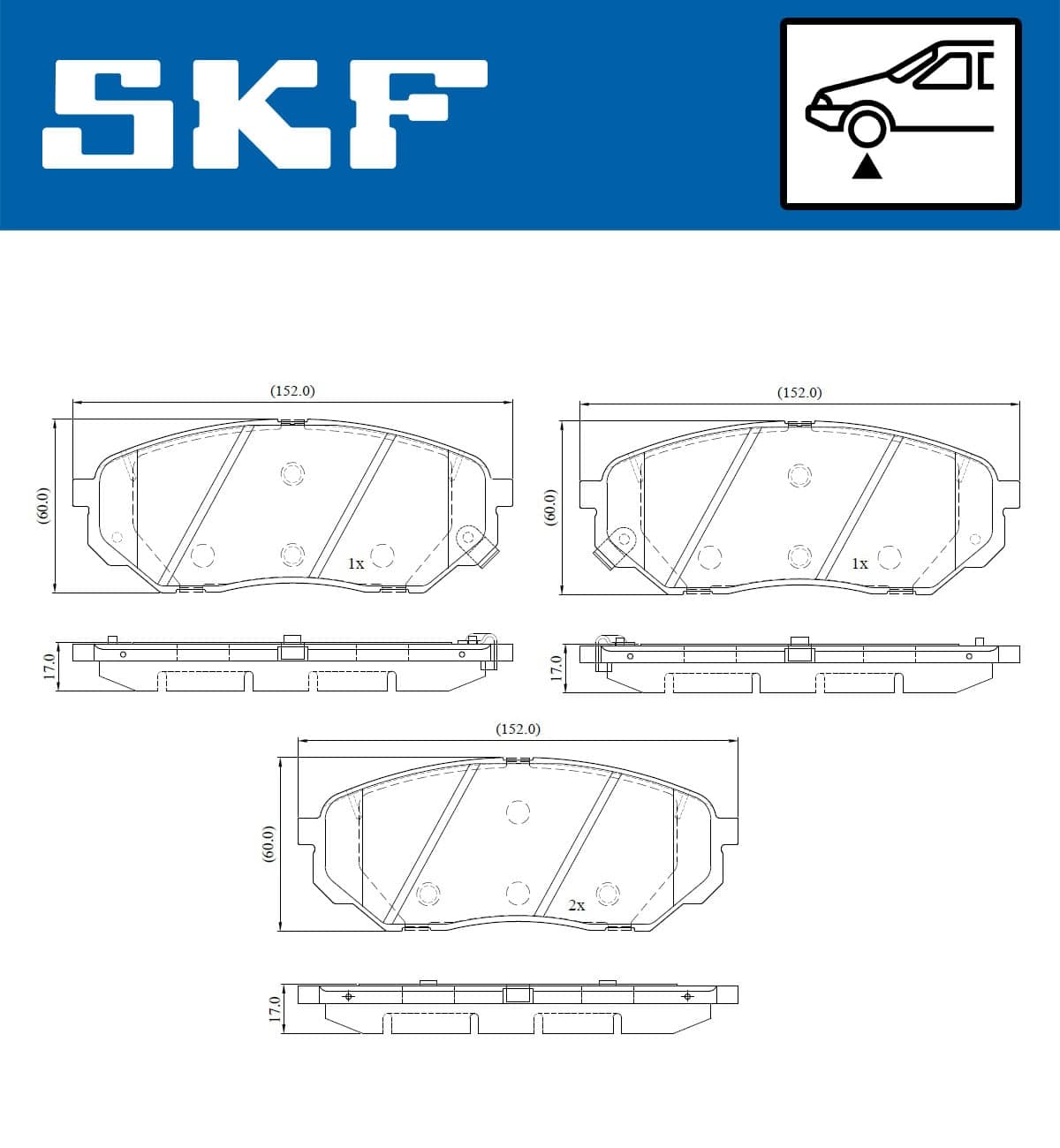 Pastiglie freno — SKF VKBP 80636 A