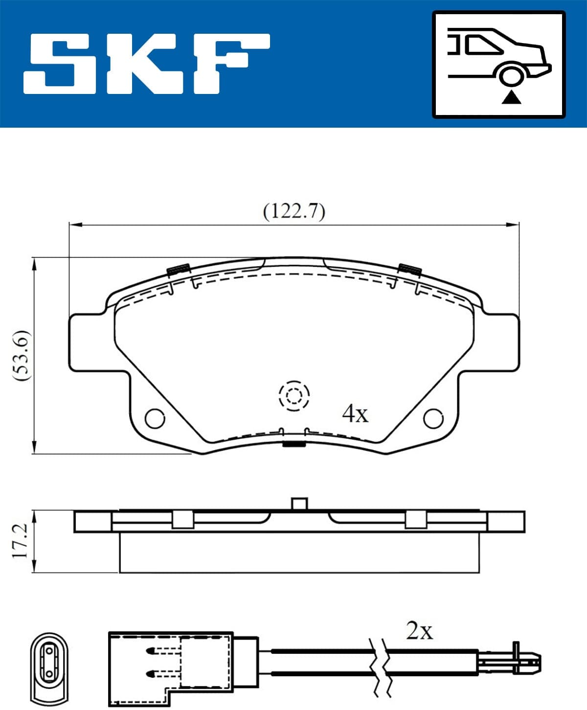Pastiglie freno — SKF VKBP 90077 E