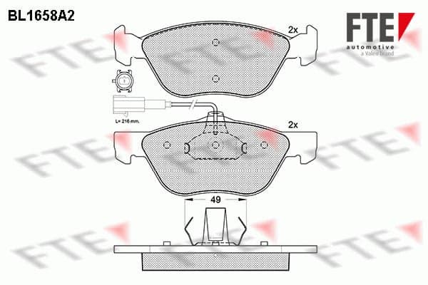Pastiglie freno — FTE 9010274