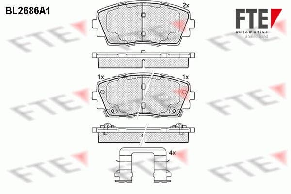 Brake pad set image