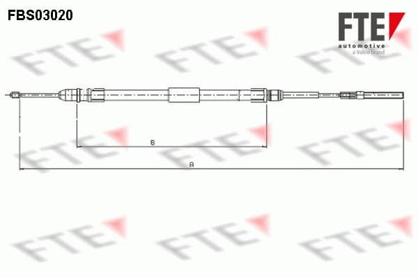 Cavo freno a mano — FTE 9250109