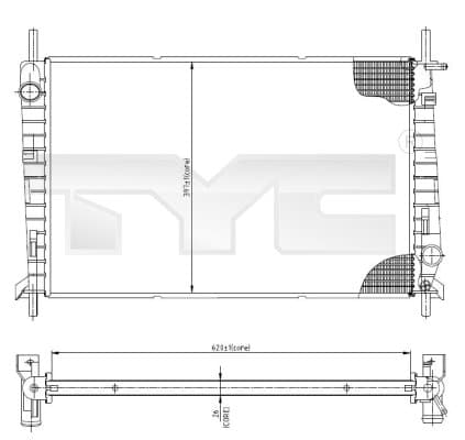 Radiatore motore — TYC 710-0045
