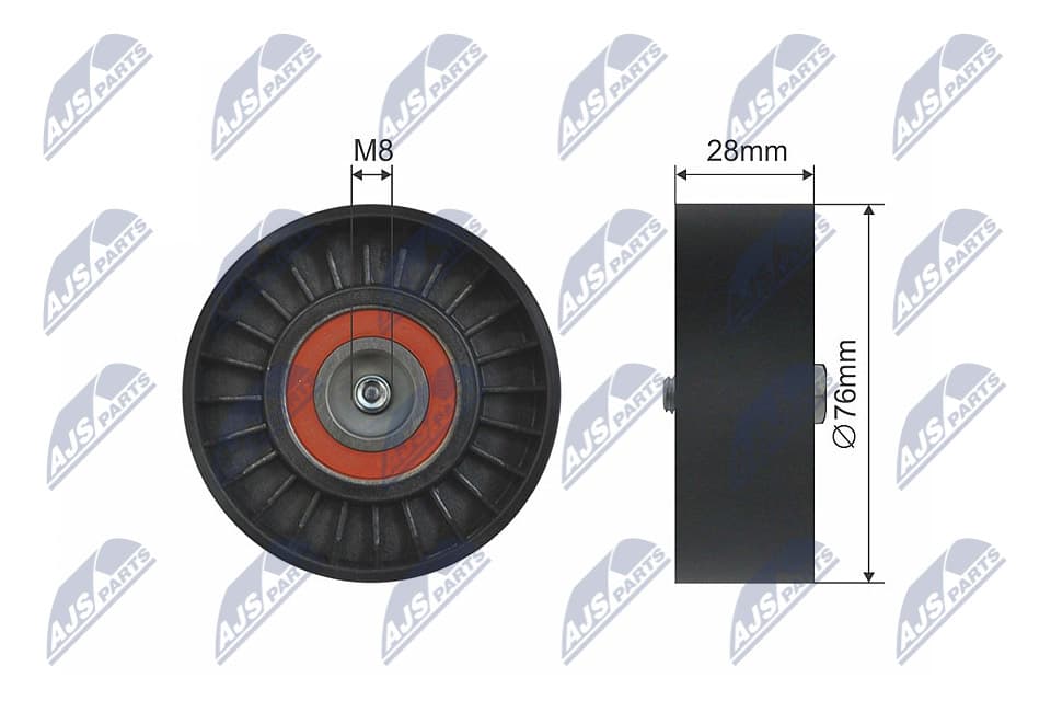 Rullo tenditore, Cinghia Poly-V — NTY RNK-AU-009