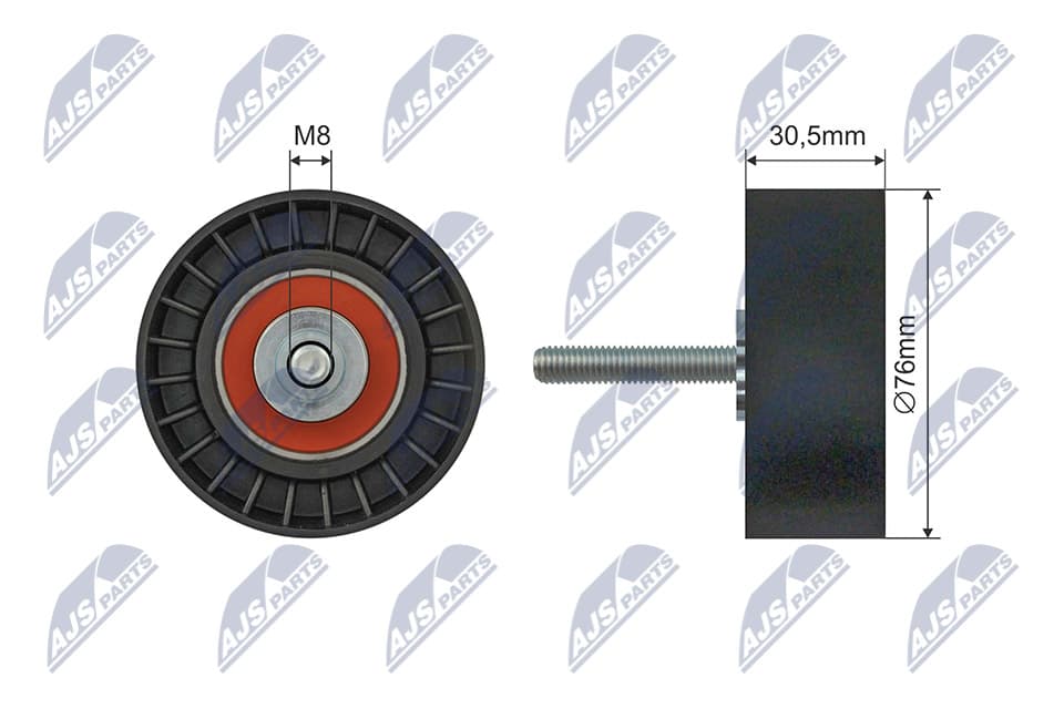 Rullo tenditore, Cinghia Poly-V — NTY RNK-FR-059
