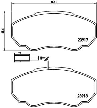 Pastiglie freno — BREMBO P 23 091