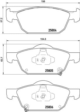 Pastiglie freno — BREMBO P 28 076