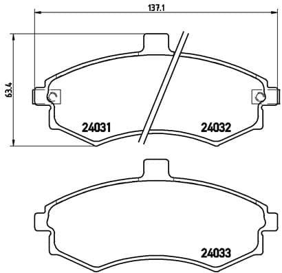 Pastiglie freno — BREMBO P 30 020