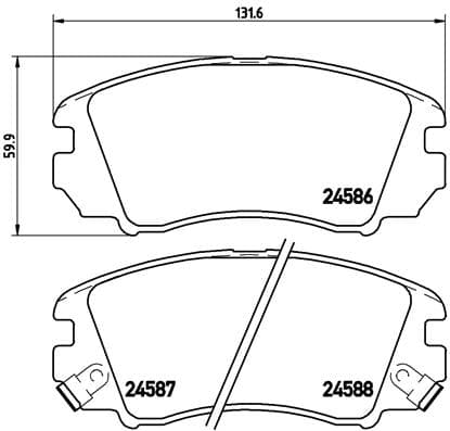 Pastiglie freno — BREMBO P 30 043