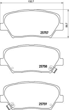 Pastiglie freno — BREMBO P 30 070