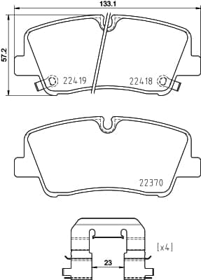 Pastiglie freno — BREMBO P 30 089