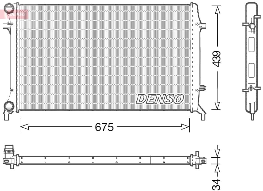 Radiatore motore — DENSO DRM02027