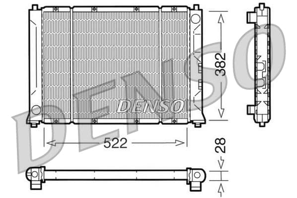 Radiatore motore — DENSO DRM24012