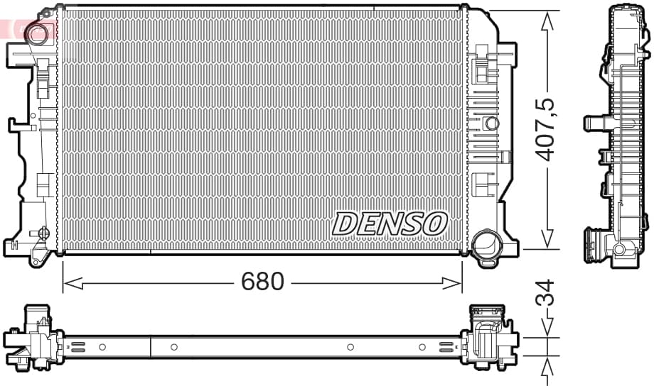 Radiatore motore — DENSO DRM32053