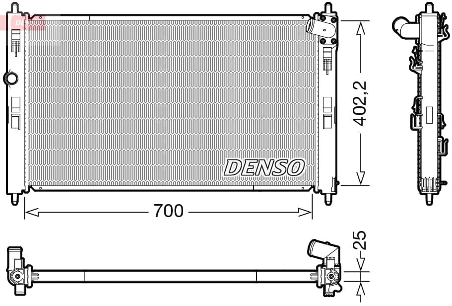 Radiatore motore — DENSO DRM45053