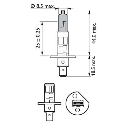 Lampadina, faro anteriore — PHILIPS 12258WVUB1