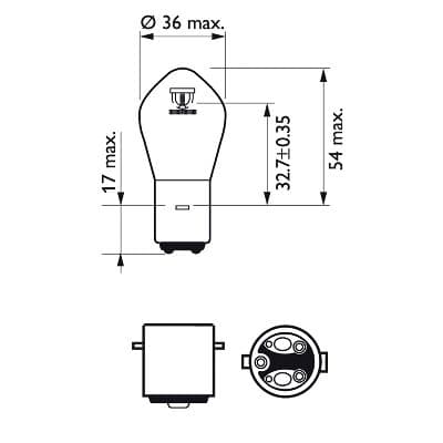 Lampadina, faro anteriore — PHILIPS 12728BW