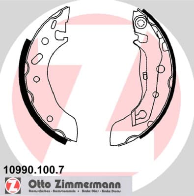 Ganasce freno — ZIMMERMANN 10990.100.7
