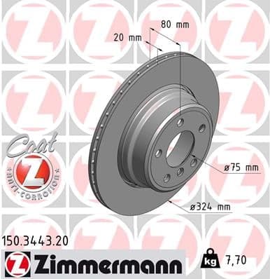 Dischi freno — ZIMMERMANN 150.3443.20