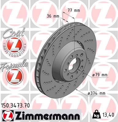 Dischi freno — ZIMMERMANN 150.3473.70