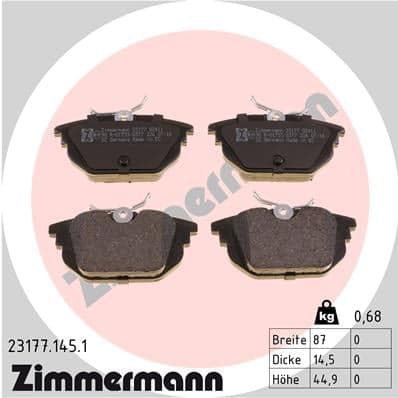 Brake pad set image
