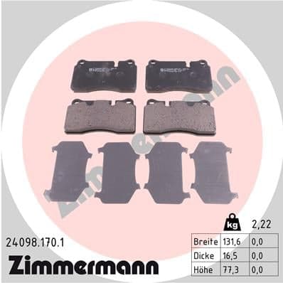 Pastiglie freno — ZIMMERMANN 24098.170.1
