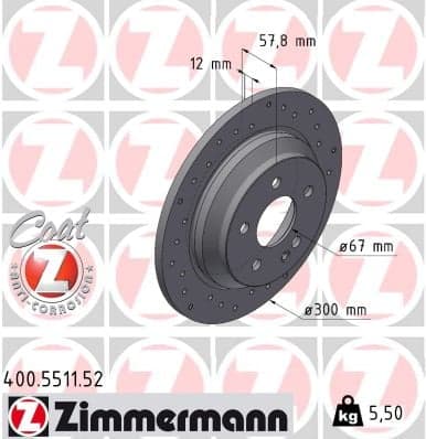 Dischi freno — ZIMMERMANN 400.5511.52