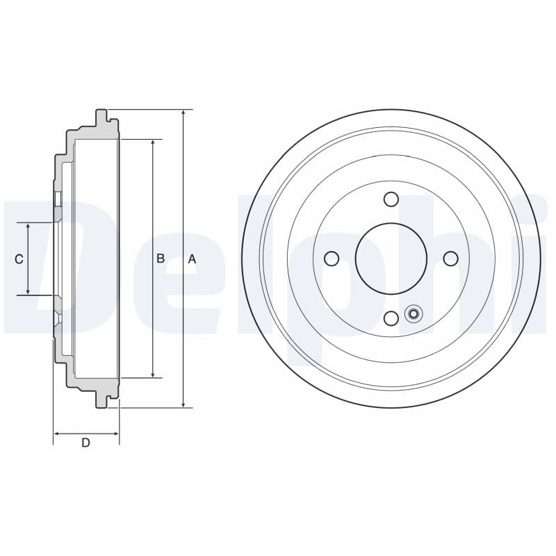 DELPHI BF592 Tamburo freno
