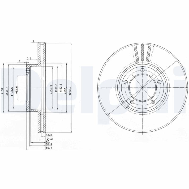 Dischi freno — DELPHI BG2507