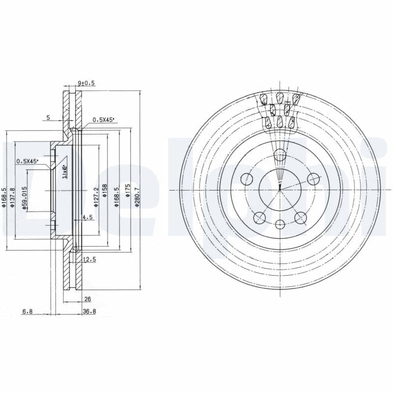 Dischi freno — DELPHI BG2844