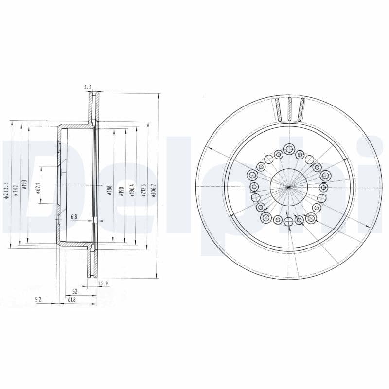 Dischi freno — DELPHI BG3230