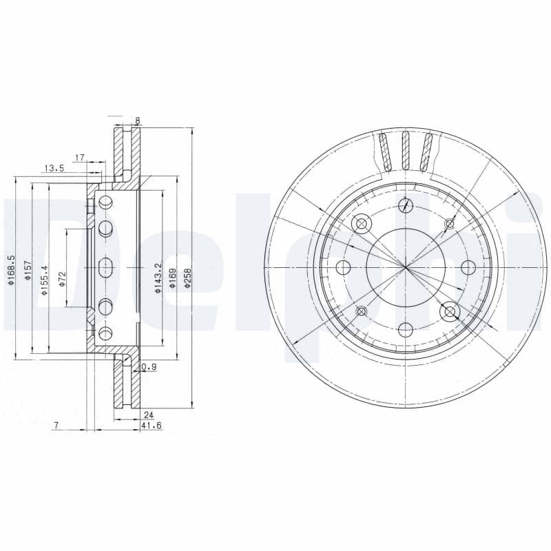 Dischi freno — DELPHI BG3335