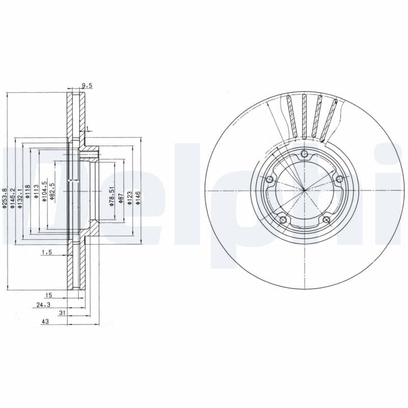 Dischi freno — DELPHI BG3365
