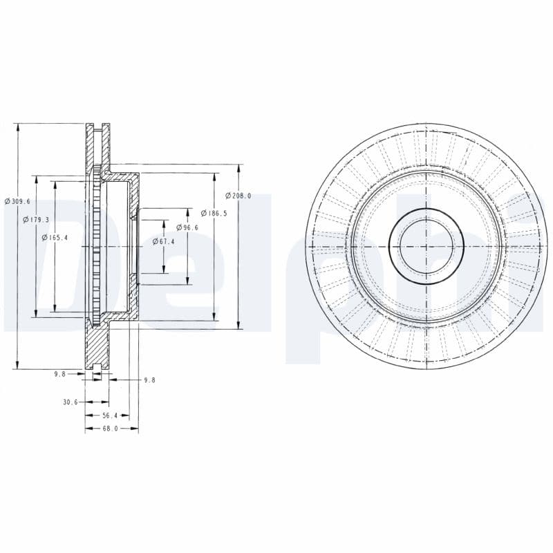 Dischi freno — DELPHI BG3659