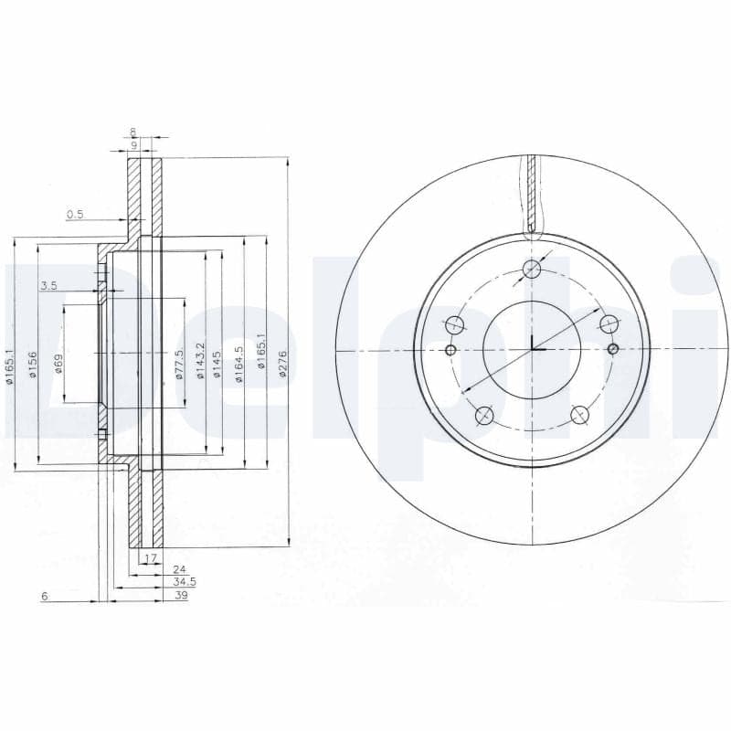 Dischi freno — DELPHI BG3848
