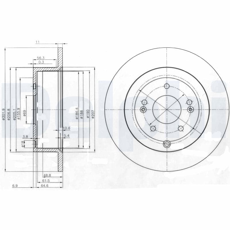 Dischi freno — DELPHI BG4136
