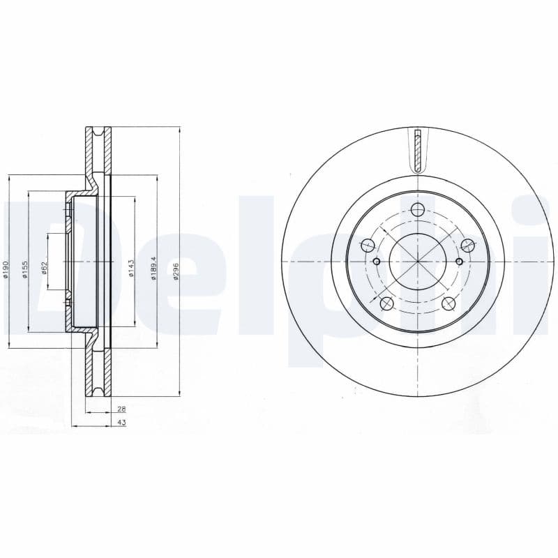 Dischi freno — DELPHI BG4192