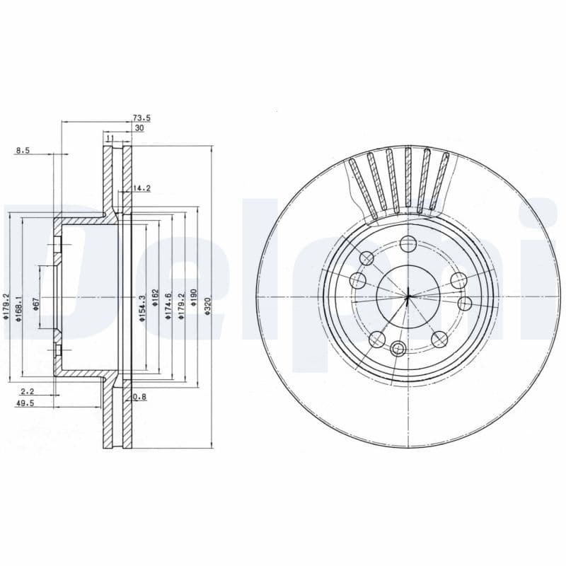 Dischi freno — DELPHI BG739